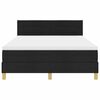 vidaXL LED Box Spring Bed med madras med LED Sort 160 x 200 cm Stof