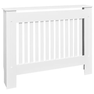 vidaXL radiatorskjuler i konstrueret tr&aelig; 112 cm hvid