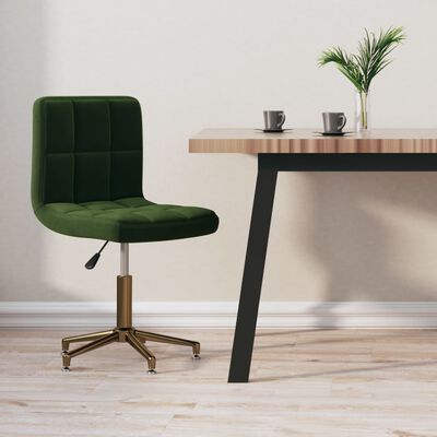 vidaXL drejelig spisebordsstol fløjl mørkegrøn