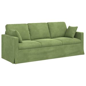vidaXL Sofa Lys gr&oslash;n 198 x 78 x 80 cm Fl&oslash;jl