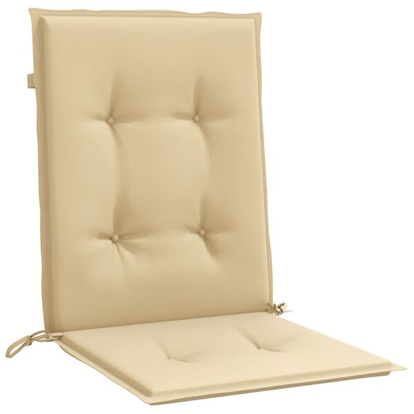 vidaXL stolehynder med lav ryg 6 stk. 100x50x4 cm stof beige