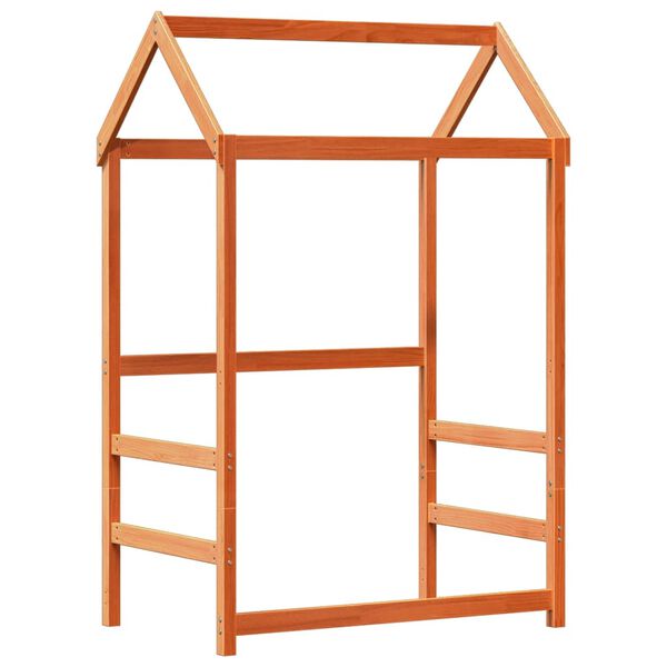 vidaXL husseng med bænk 90x190 cm massivt fyrretræ gyldenbrun