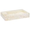 vidaXL h&aring;ndvask 58x39x10 cm marmor cremefarvet