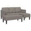 vidaXL Sofa S&aelig;t med pude 2 pcs Gr&aring;brun Polyester