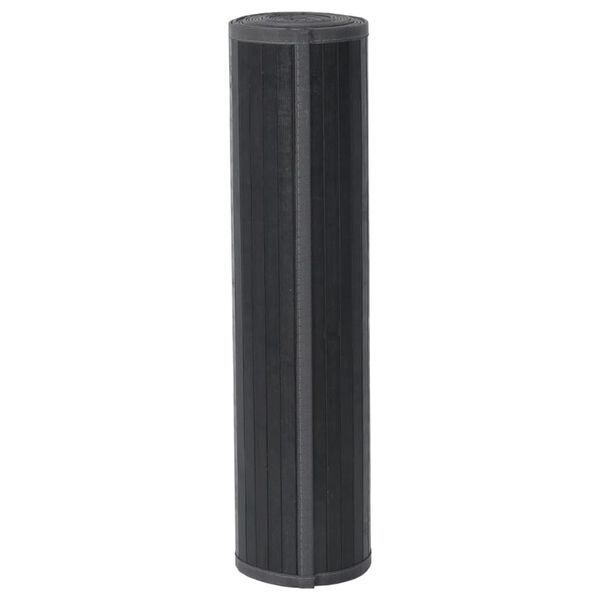 vidaXL gulvt&aelig;ppe 60x200 cm rektangul&aelig;r bambus gr&aring;