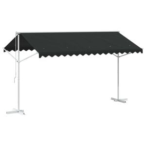 vidaXL Fritst&aring;ende markise 4 &times; 3 m Polyester Antracit