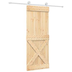 vidaXL Skyded&oslash;r 80 x 210 cm Massivt Fyrretr&aelig; (Ubehandlet)