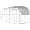 vidaXL H&oslash;nsehus Mod V&aelig;g S&oslash;lv 600 x 200 x 215 cm Galvaniseret st&aring;l