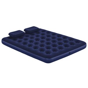 Bestway oppustelig luftmadras med pude og pumpe 203x152x22 cm 67374