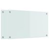 vidaXL K&oslash;kkenbacksplash 2 stk. Hvid 70 x 40 cm h&aelig;rdet glas