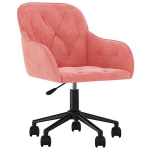 vidaXL drejelig kontorstol fl&oslash;jl pink