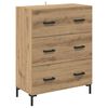 vidaXL Highboard Artisan Egetr&aelig; 69,5 x 34 x 180 cm Konstrueret tr&aelig;