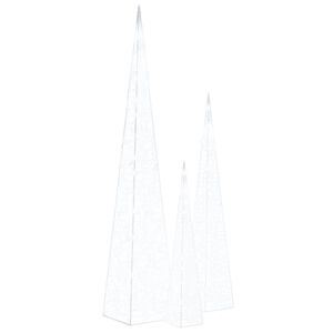 vidaXL dekorativt LED-lyskegles&aelig;t 60/90/120 cm akryl kold hvid