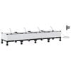 vidaXL Havekrukke med vanding og hjul 4 stk. Hvid 160 x 40 x 28 cm PP