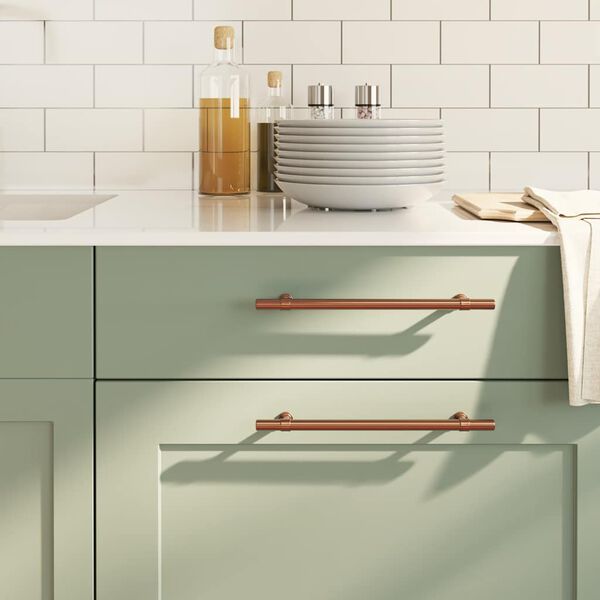 vidaXL skabsh&aring;ndtag 5 stk. 192 mm rustfrit st&aring;l bronzefarvet