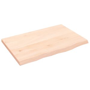vidaXL bordplade 60x40x2 cm ubehandlet massivt egetr&aelig;