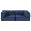 vidaXL Modulsofa 3 pcs Indigo 140 x 70 x 36 cm Stof
