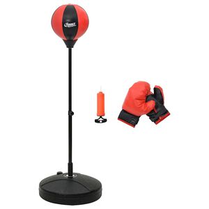 vidaXL boksebold p&aring; stativ m. handsker og pumper 81-22 cm