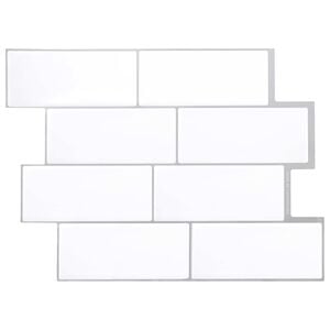 vidaXL Subway flise 10 pcs Hvid gr&aring; 29 x 21 cm Polyurethan og PET