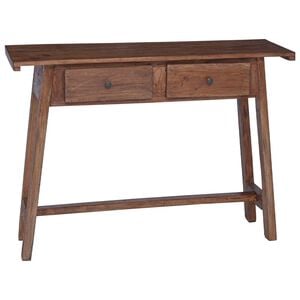 vidaXL Bord med skuffe Brun 110 x 30 x 79 cm Massiv Mahogni