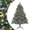 vidaXL Kunstigt juletr&aelig; Gr&oslash;n 210 cm PVC og plastik og st&aring;l