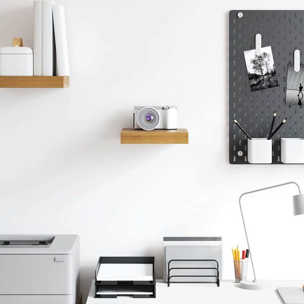 vidaXL V&aelig;ghylde V&aelig;gmonteret Brun 23 x 23,5 x 4 cm Konstrueret tr&aelig;