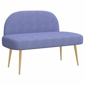 vidaXL Polstret b&aelig;nk med ryg Jeans Bl&aring; 110 x 60 x 76 cm