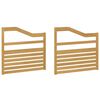 vidaXL Armst&oslash;tte Modul 2 pcs Hvid 79 x 4 x 73 cm Massivt Akacietr&aelig;