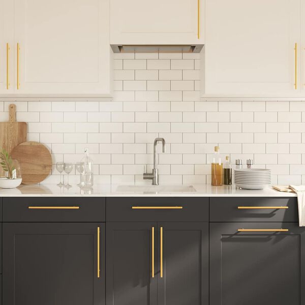 vidaXL skabsh&aring;ndtag 5 stk. 224 mm rustfrit st&aring;l guldfarvet