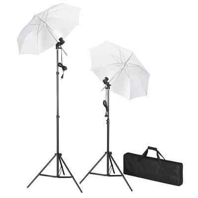 vidaXL studiobelysning med stativ & paraplyer
