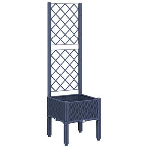 vidaXL plantekasse med espalier 40x40x142 cm PP bl&aring;gr&aring;