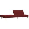 vidaXL 2-personers sovesofa stof vinr&oslash;d
