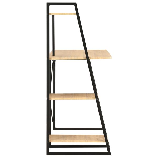 vidaXL skrivebord med reol 102x50x117 cm sort og eg