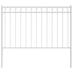 vidaXL Element til hegn ASSEN 170 x 150 cm St&aring;l Hvid