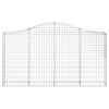 vidaXL buede gabionkurve 25 stk. 200x30x100/120 cm galvaniseret jern