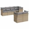 vidaXL sofas&aelig;t til haven 7 dele med hynder polyrattan beige