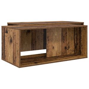 vidaXL Kaffebord S&aelig;t 2 pcs Gammelt tr&aelig; Konstrueret tr&aelig;