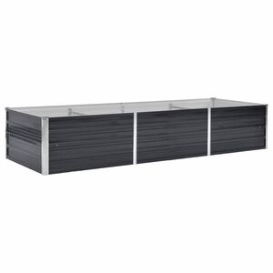 vidaXL h&aelig;vet plantekasse 240x80x45 cm galvaniseret st&aring;l antracitgr&aring;