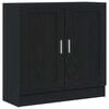 vidaXL Bogskab 3 niveauer 82,5 x 30,5 x 80 cm Konstrueret tr&aelig; Sort eg