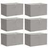vidaXL Opbevaringskasse 6 stk. Ikke-v&aelig;vet stof 55 x 35 x 32 cm 61,6 L