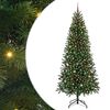 vidaXL Kunstigt juletr&aelig; med 300 LED'er Gr&oslash;n 240 cm PE og PVC