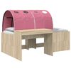 vidaXL B&oslash;rneseng med skrivebord 3 stk. Sonoma-eg og pink