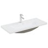 vidaXL indbygget h&aring;ndvask med hane 91x39x18 cm keramisk hvid