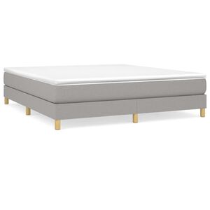 vidaXL Boxspring sengeramme 180x200 cm stof lysegr&aring;