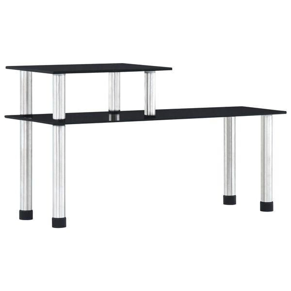 vidaXL køkkenreol 45x16x26 cm hærdet glas sort