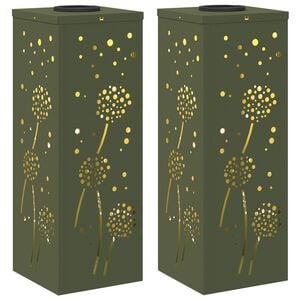 vidaXL Solar LED sti lys 2 stk. Varm hvid 18 x 18 x 50 cm