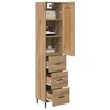 vidaXL Highboard Artisan Egetr&aelig; 34,5 x 34 x 180 cm Konstrueret tr&aelig;