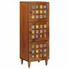 vidaXL Highboard med d&oslash;r Valn&oslash;d 40 x 33 x 110 cm Massivt mangotr&aelig;