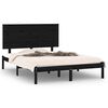vidaXL sengeramme 140x200 cm massivt fyrretr&aelig; sort