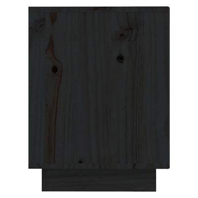 vidaXL skoreol 110x34x45 cm massivt fyrretræ sort